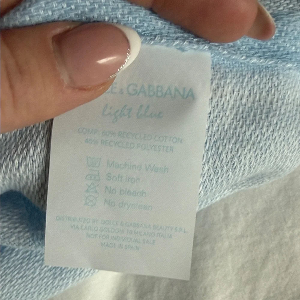 Dolce & Gabbana White and Light Blue beach towel